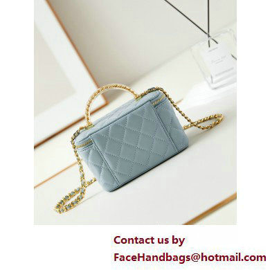 Chanel Lambskin, Resin  &  Gold-Tone Metal Clutch with Chain Bag AP3820 Light Blue 2025